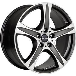 Ronal R55 SUV MATT BLACK FRONT CUT 8,5x18