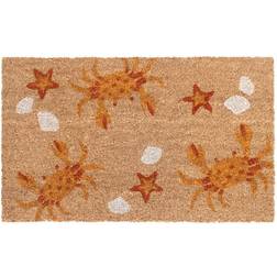 RugSmith Door Mats Brown Orange, White, Brown