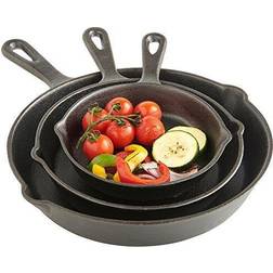 VonShef Cast Iron Cookware Set 3 Parts