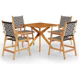 vidaXL 3087138 Essgruppe, 1 Tisch einschl. 4 Stühle