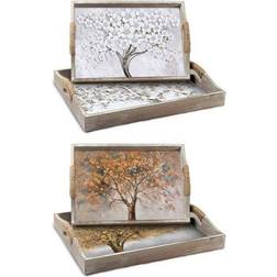 Dkd Home Decor - Serving Tray 2pcs