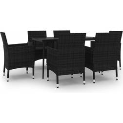 vidaXL 3099736 Essgruppe, 1 Tisch einschl. 6 Stühle
