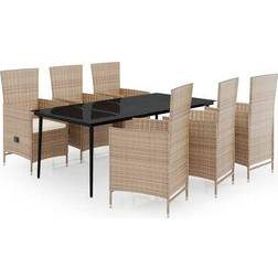 vidaXL 3099459 Ensemble repas de patio, 1 Table incluse 6 Chaises