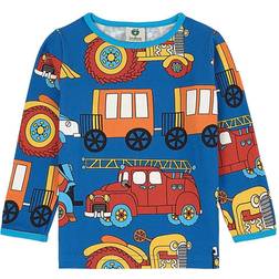 Småfolk Printed T-shirt - Blue Lolite