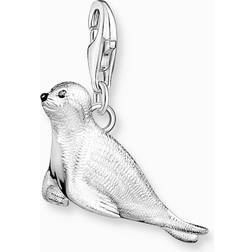 Thomas Sabo Robe Charm Pendant - Silver/Black