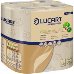 Lucart Toiletpapir Eco Natural 250, 2-lags, natur, 27,5m