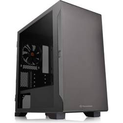 Thermaltake S100 Tempered Glass Black Edition Micro-ATX Mini-Tower Computer Case with 120mm Rear Fan