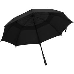 vidaXL Parapluie Coupe-vent Parapluie de Trekking Parapluie de Golf Marche Portable Jardin Extérieur Résistant à l'Eau Noir 130 cm