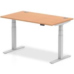 Dynamic Air 1400/800 Oak Height Adjustable Desk with Writing Desk