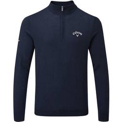 Callaway 1/4 Zip Blended Merino Pullover - Navy Blue