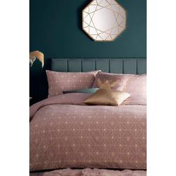 Furn Furn. Bee Deco Super King Duvet Cover Pink, Gold, Blue