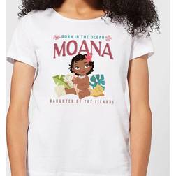 Disney Moana Born In The Ocean Women's T-Shirt White M White