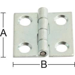 Habo kanthængsel 2stk/pk 38x30mm elgalv. 6791