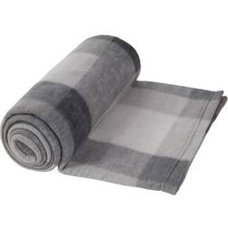 Dreamscene Tartan Check Fleece Blankets Grey, Silver