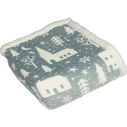 Furn Furn. Winter Walk Fleece Sherpa Fleece Mist Blankets Blue