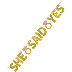 Amscan Banner 'She said yes' 3,6 meter