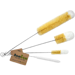 Bambaw Flaskborstar i Sisal & Bomull Set om 4