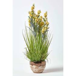 Homescapes Yellow Artificial Lavender Plant Artificial Plant