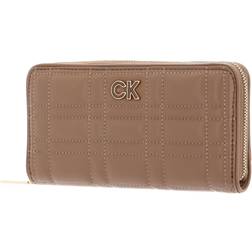 Calvin Klein Polyester Women's Beige Wallet with Rfid Blocking