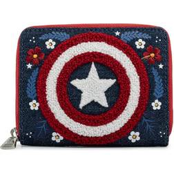 Loungefly Marvel Plånbok Captain America 80th Anniversary Floral Shield