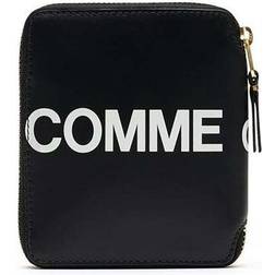 Comme des Garçons Läderplånbok Med Logotyp Och Dragkedja - Black