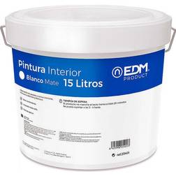 Edm Peinture Plastique Mat 15l Blanc