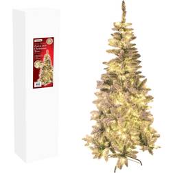 Workshop Pre-Lit LED Flock Pine tree Christmas Tree