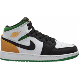 Nike Air Jordan 1 Mid SE W - White/Laser Orange/Black/Lucky Green