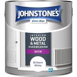 Johnstones Interior Wood Metal Hardwearing Satin Paint 2.5l White
