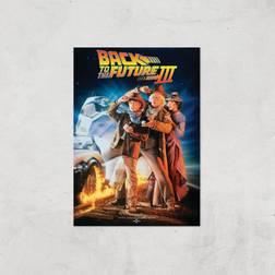 Universal Studios Back To The Future Part 3 Giclee Print A4 Framed Art