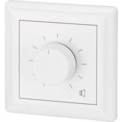 Monacor ATT-5100PEU, Rotary volume control, Väggmonterad, Vit, ATT-5100PEU, 50 18000 hz, 100 W