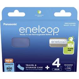 Panasonic Eneloop Pro BK-4MCDEC4BE Piles rechargeables AAA 800mAh avec boîte de rangement 4 pièces