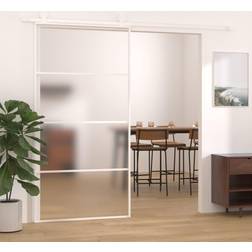 vidaXL ESG Vidrio Y Aluminio Blanca 102.5x205 cm Puerta Corredera (x)