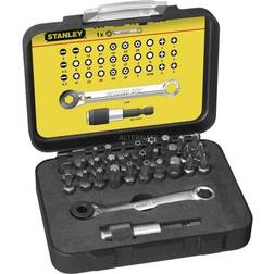 Stanley Tools Set 2 1/4" Drive Bits 25mm 1 Magnetic Bit Holder With Bitsskruetrækker