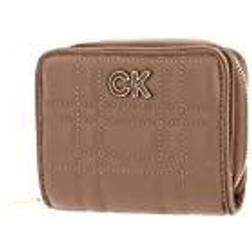 Calvin Klein Recycled Quilted Zip Around Wallet - KHAKI