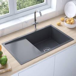 vidaXL Handmade Kitchen Sink Black