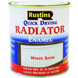 Rustins RADS250 Quick Dry Enamel Satin Metal Paint, Wood Paint White 0.25L