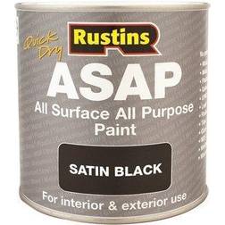 Rustins ASAPBL250 ASAP Paint Black Wood Paint Black, White 0.25L
