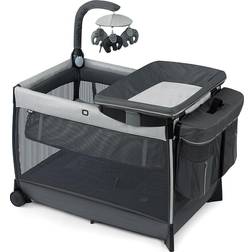 Chicco Lullaby Zip All-in-One Portable Playard Driftwood, Grey