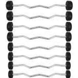 HMS GSL15 fixed barbell/rubberised broken bar 15 kg