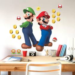 RoomMates Super Mario Luigi and Mario Giant Peel & Stick Wall Decals