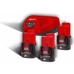 Milwaukee M12 NRG-303 Laddpaket