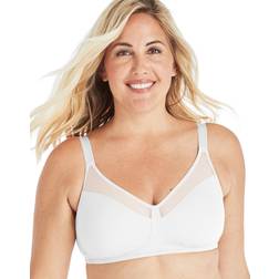 Playtex Women's 18 Hour Smoothing Wirefree Us4697 Minimizer Bra - White