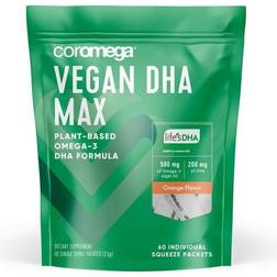Coromega Vegan DHA Max Orange Packets 60 pcs