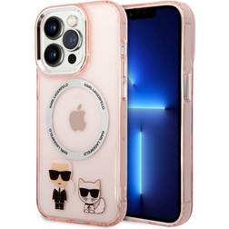 Karl Lagerfeld iPhone 14 Pro Skal & Choupette MagSafe Rosa