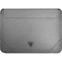 Guess Datorfodral 16'' Saffiano Triangle Logo Silver