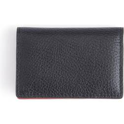 New York Pebbled Leather Credit Card Case - Black - Black