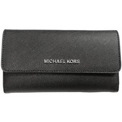 Michael Kors Large Jet Set Travel Trifold Wallet - Black