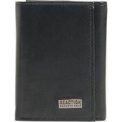 Kenneth Cole Reaction Nappa Leather Extra-Capacity Tri-Fold Wallet - Black