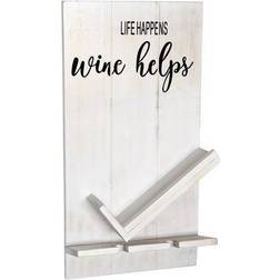 Elegant Designs Lucca 1-Bottle White Wash Wine Rack